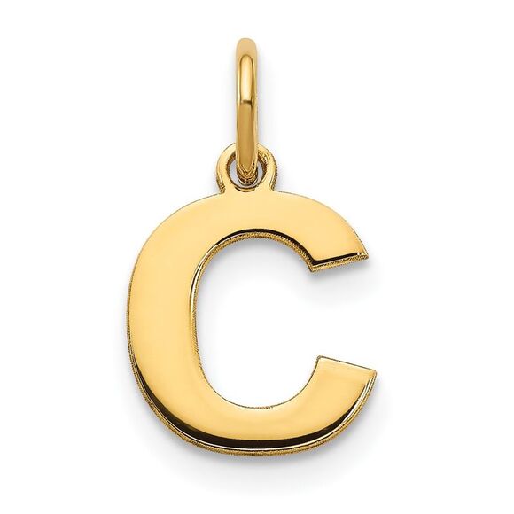 Kazi Luxury 14k Yellow Gold Letter C Initial Pendant